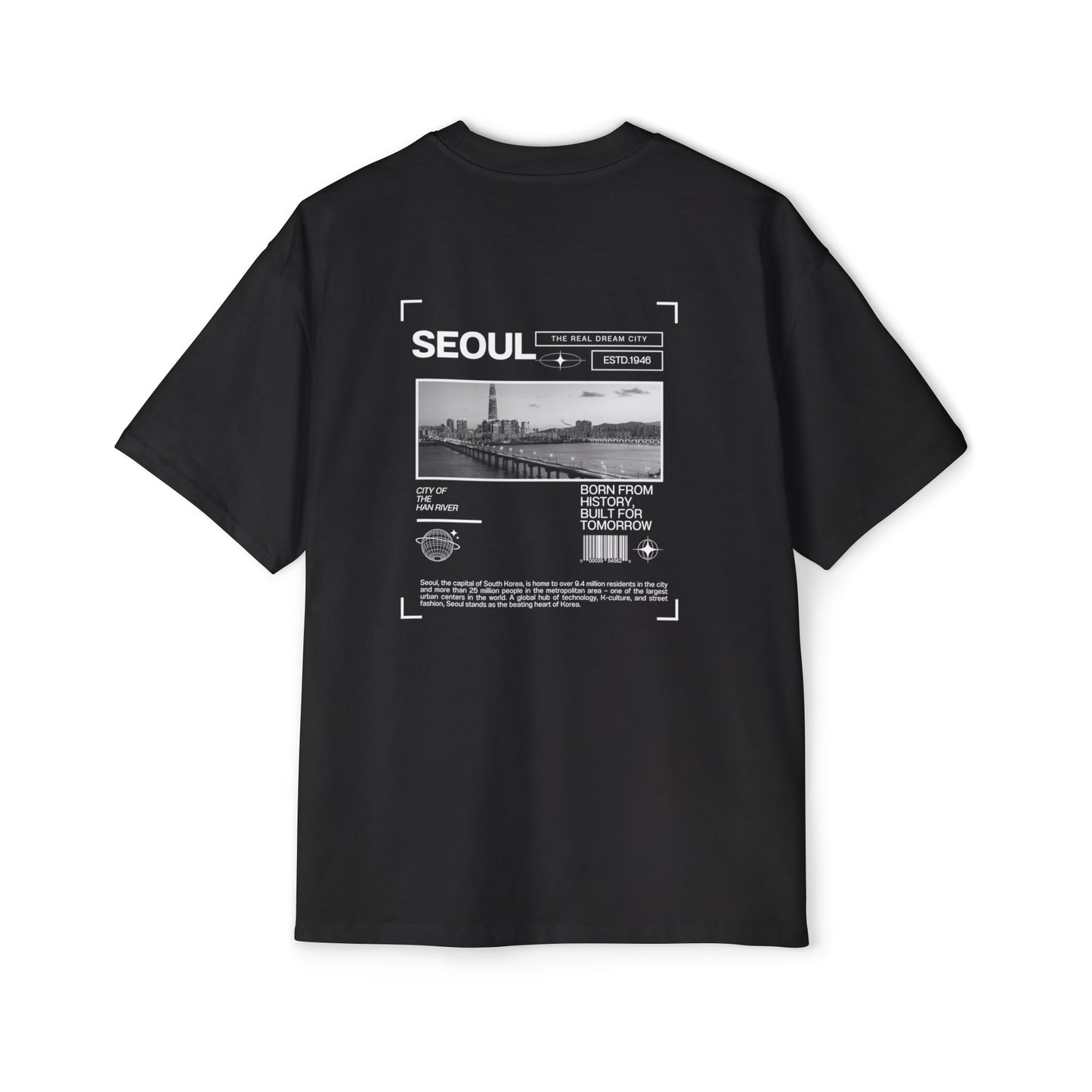 Seoul Dream City Graphic Oversized Unisex Streetwear T-shirt