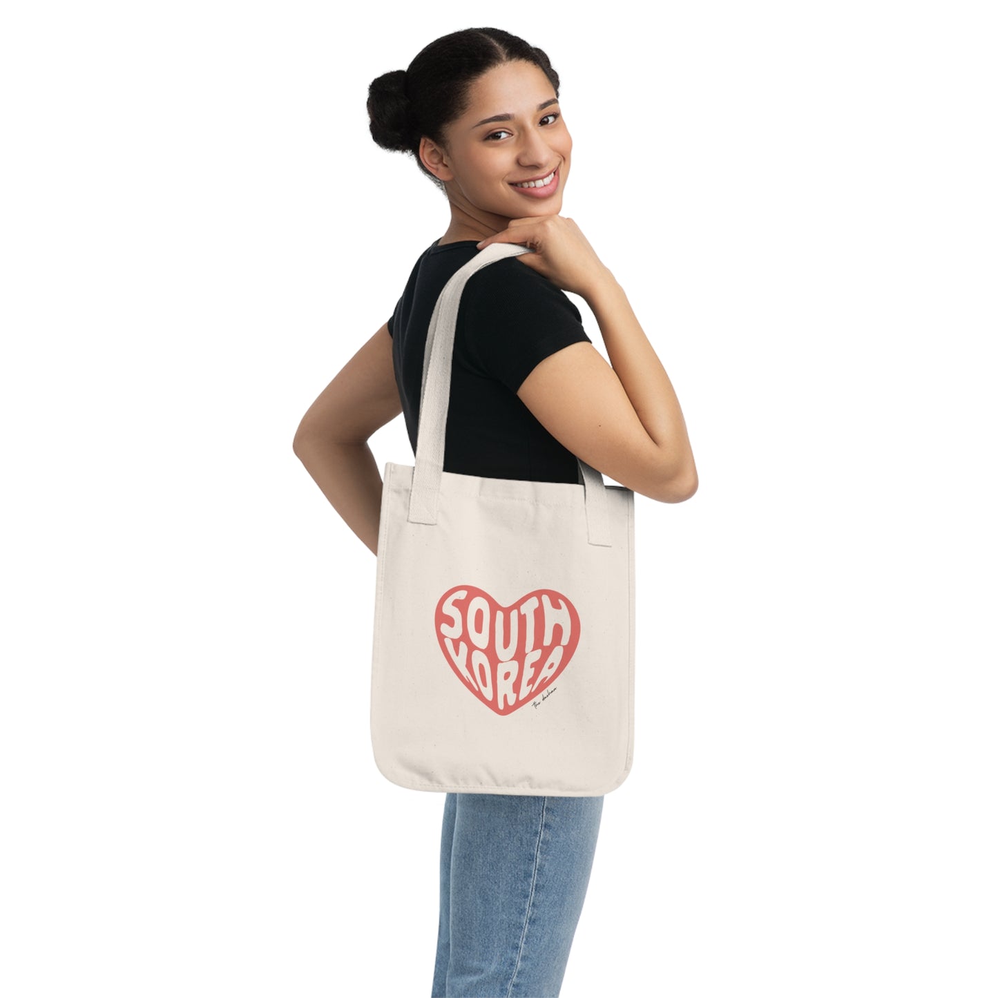 KOREA IN MY HEART PINK Canvas tote bag