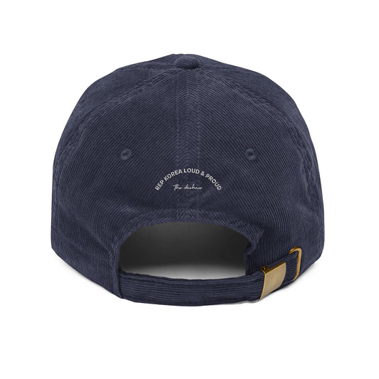 KOREA Vintage Embroidered Corduroy Cap
