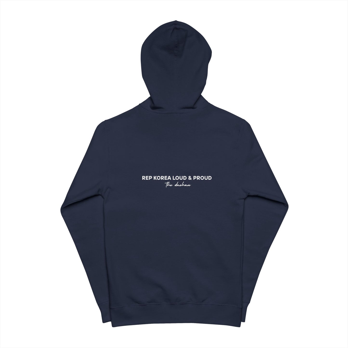 Proud Korean Unisex Fleece Zip Up Hoodie