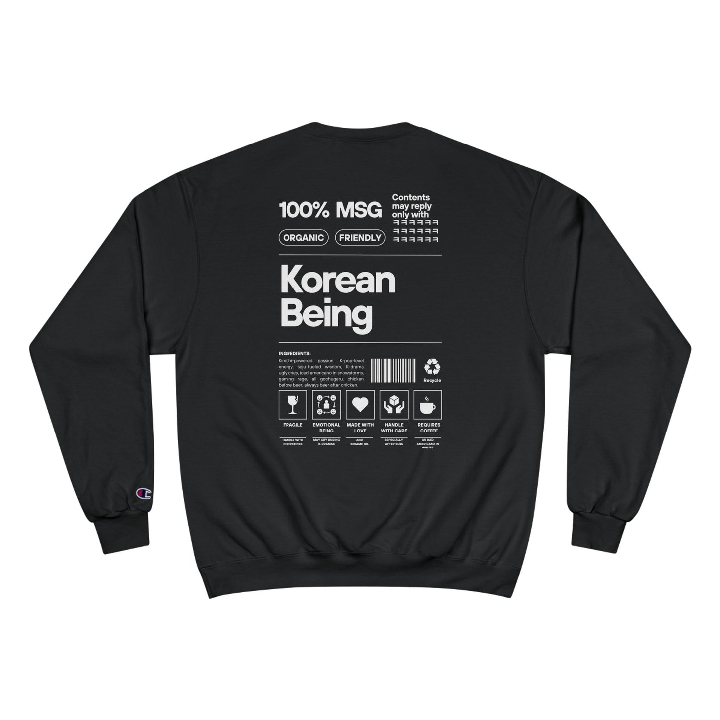 “Korean Being” x Champion Sweatshirt