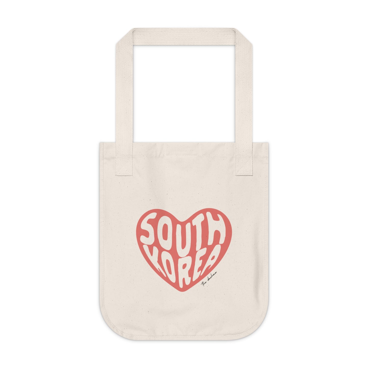 KOREA IN MY HEART PINK Canvas tote bag