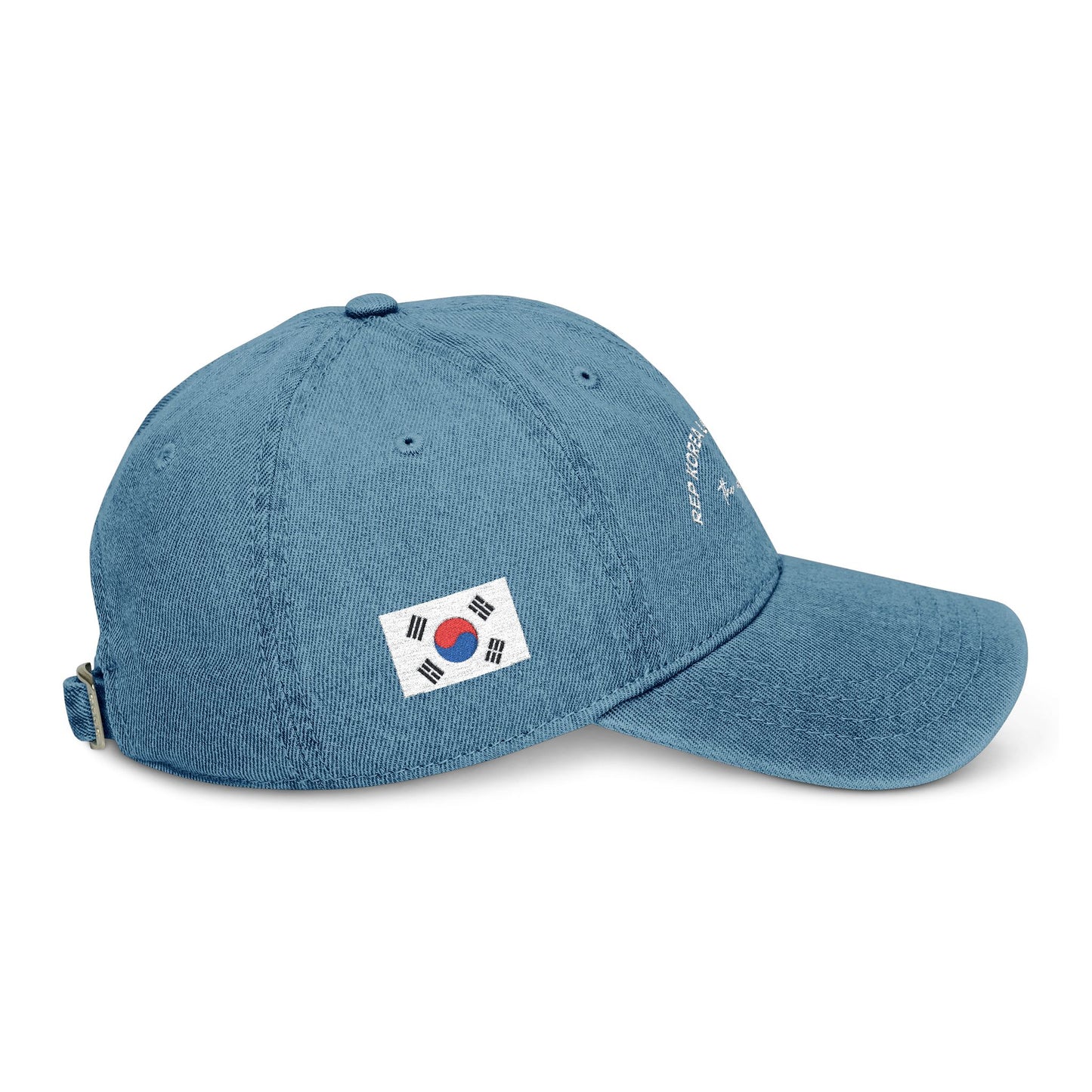 the DAEHAN Embroidered Denim Hat