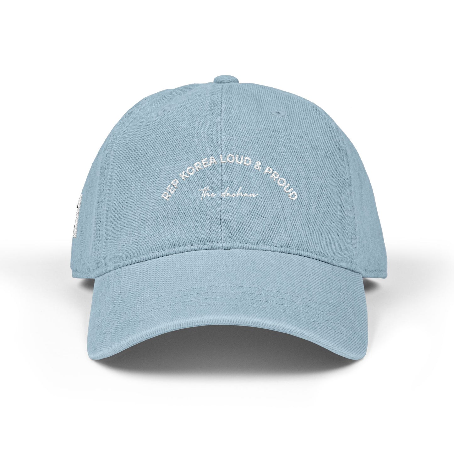 the DAEHAN Embroidered Denim Hat