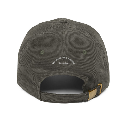 BUSAN Vintage Embroidered Corduroy Cap