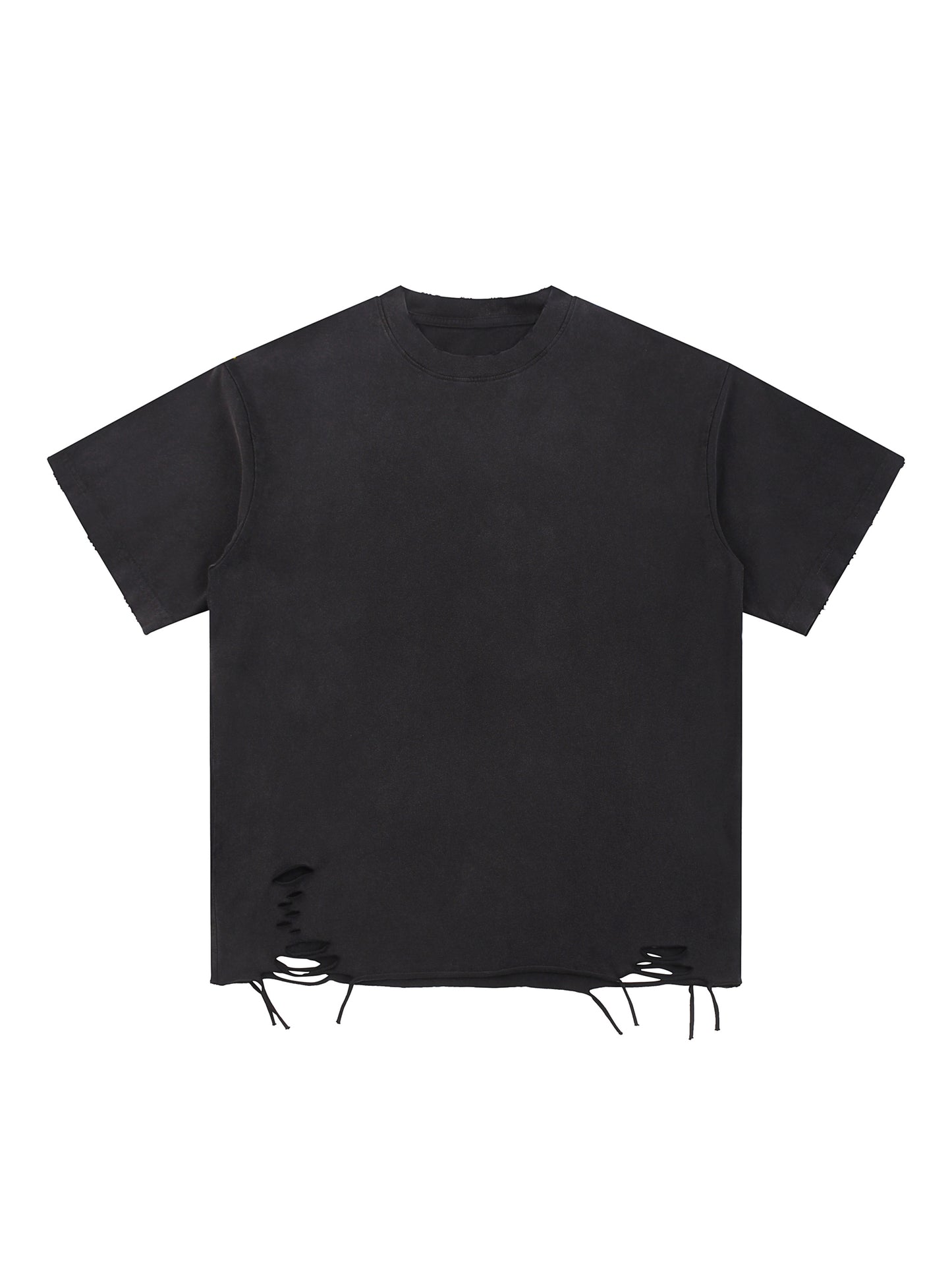 Unisex Snow Washed Raw-Hem T-Shirt