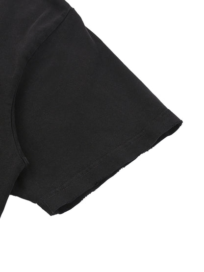 Unisex Snow Washed Raw-Hem T-Shirt