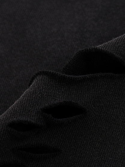 Unisex Snow Washed Raw-Hem T-Shirt